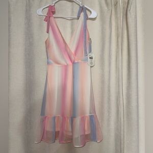Altar’d State Pastel Tie Shoulder Dress